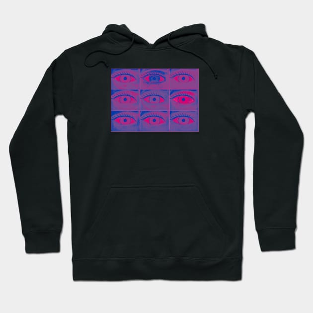 Bi Pride Painted Eyes Collage Hoodie by VernenInk